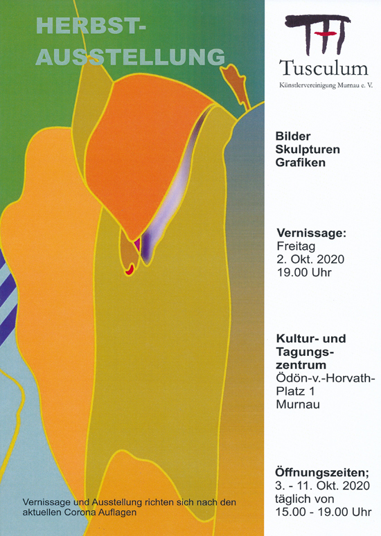 Plakat zur Herbstausstellung des Tusculum Murnau